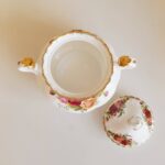 Royal Albert Old Country Roses Sugar Bowl with Lid, Bone China Floral Jar - Image 5