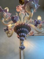 Pink Murano Glass Chandelier – Italian Art Glass Pendant Light, Handcrafted - Image 7