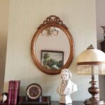 Baroque Ribbon Top Wall Mirror – Ornate French Gold Frame, Wedding Vanity Decor - Image 8