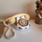 Porcelain Rotary Phone – Royal Albert Telephone by Astral LTD, Floral Dial Home Decor - Image 2