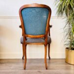 French Tapestry Armchair – Carved Wood Frame, Antique Style Upholstery - Image 9