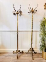 Italian Brass Standing Coat Rack – Hollywood Regency Hall Tree with 4 Hooks - Image 8