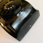 Retro Bakelite Wall Telephone – Dutch Ericsson PTT Rotary Phone, Black Mid Century Design - Image 3