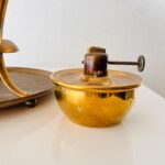 Art Deco Ceramic Teapot Warmer with Brass Stand – 1930s Tabletop Charm - Image 5