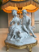 Biscuit Porcelain Table Lamp – Victorian Style Accent Light for Classic Interiors - Image 2