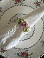Set of 3 Royal Albert Bone China Napkin Rings – Moss Rose Pattern - Image 4