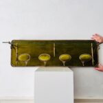 Brass Wall Coat Rack – Mid Century Hollywood Regency, Hook Entryway Hanger