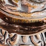 6-Arm Brass Chandelier with Depart de Peche Signed E. Moisant Inspired Lighting - Image 9