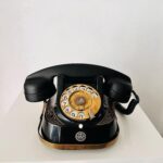 Vintage Retro Telephone, Black Telephone, Dutch Retro PTT, Rotary Telephone , Desk Telephone, Black Bakelite - Image 8