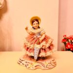 Crown Dresden Lace Porcelain Figurine – German Rococo Style