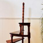 Wood Spiral Step Ladder – 4-Tier Semi-Circular Vintage Stair Display - Image 4