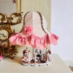 Porcelain Dresden Table Lamp – Lace Figurine Lamp, Collectible German Accent Light - Image 4