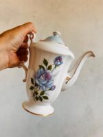 Paragon Blue Moon Tea Cup Trio: English Bone China, Floral Gold Accent - Image 2