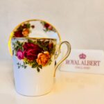 Royal Albert Mokka Cup and Saucer – Old Country Roses, English Porcelain, LTD