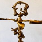 Brass Umbrella Stand – Vintage Cane or Fireplace Tool Holder, Hollywood Regency Style - Image 3