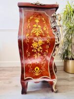 French Louis XV Marble Top Cabinet – Ornate Antique Storage Furniture - Image 3