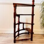 Wood Spiral Step Ladder – 4-Tier Semi-Circular Vintage Stair Display - Image 9