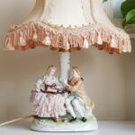 Italian Capodimonte Porcelain Table Lamp – Floral Detail, Romantic Bedside Lighting - Image 5