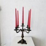 Ornate Metal Candlesticks with Minor Flaw, Pair of Candleholders, Baroque Style, Pair Candle-holders