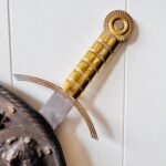 Copper Brass Wall Shield with Crossed Swords – Medieval Style Vintage Decor - Image 3