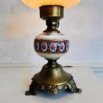 Porcelain Table Lamp with Ruffled Shade – Fenton Style Bedroom or Boudoir Light - Image 5