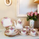 Queen Anne Summer Rose Tea Set – Fine Bone China, English Floral Cups and Saucers - Image 3