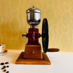 Wood and Cast Iron Coffee Grinder – Industrial Style Vintage Bar Decor - Image 3