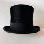 Antique Silk Top Hat – Black Ladies Formalwear, Edwardian Millinery - Image 3