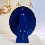 French Tabletop Vanity Mirror – Oval Brass Frame, Free-Standing Rococo Style - Image 8