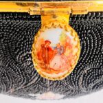 Black Micro Beaded Handbag – French Evening Purse, 1920-1940s Classic Clutch - Image 7