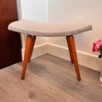 Vanity Bench with Cabriole Legs – Upholstered Seat, French Provincial Accent Furniture