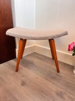 Vanity Bench with Cabriole Legs – Upholstered Seat, French Provincial Accent Furniture