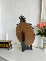 Rococo Brass Wall Mirror – Ornate Oval Frame, Gilded French Style Vanity Decor - Image 6