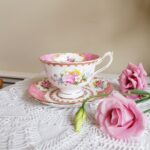 Royal Albert Gladiola Teacup and Saucer – Avon Shape, Crown China, 1950s Floral Collectible - Image 9