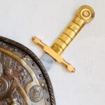 Copper & Brass Wall Shield with Crossed Swords – Vintage Wall Decor - Image 6