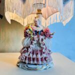 Porcelain Dresden Lace Lamp – Victorian Style Boudoir Table Light - Image 3