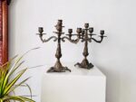 Ornate Metal Candlesticks with Minor Flaw, Pair of Candleholders, Baroque Style, Pair Candle-holders - Image 7