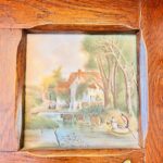 Old Dutch wall hanger, coat rack with ceramic tiles - Image 6