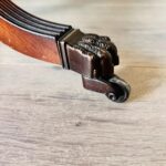 Round Wood Side Table – Mid Century Accent Table with Curved Legs, Warm Walnut Finish - Image 5