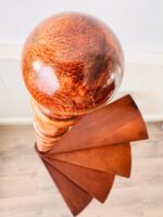 Carved Wood Spiral Library Ladder – Four Tiers, Antique Semi-Circular Design - Image 9