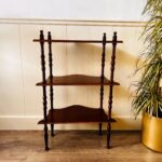 Mahogany Étagère Shelf – Ornate 3-Tier Display Stand, Vintage Plant Rack - Image 7