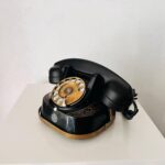 Vintage Retro Telephone, Black Telephone, Dutch Retro PTT, Rotary Telephone , Desk Telephone, Black Bakelite - Image 5