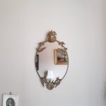 Rococo Brass Wall Mirror – Ornate Oval Frame, Gilded French Style Vanity Decor - Image 8
