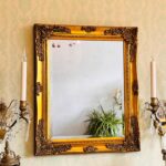 Baroque Style Beveled Wall Mirror – Ornate Wood Frame, Vintage French Accent - Image 2