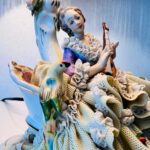 Vintage Porcelain Dresden Lace Lamp – Victorian Style Boudoir Table Light - Image 4