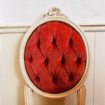 Louis XV Carved Wood Chairs: Quilted Pink French Vanity Seating - Image 4