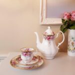 Queen Anne Summer Rose Tea Set – Fine Bone China, English Floral Cups and Saucers - Image 5