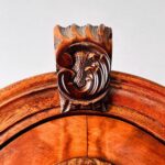 Vintage Dutch-Style Wood Wall Cabinet with Glass Door - Image 4