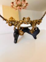 Italian Brass Wall Mirror with Cherub Motif – Ornate Vintage Accent Piece - Image 5