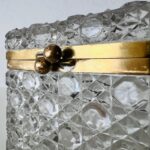 Vintage Crystal Cut Shaped Jewelry Box - Big Trinket Box for Vanity - Tea-Caddy Baccarat Style - Image 7